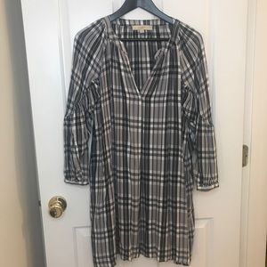 Ann Taylor Loft plaid tunic dress